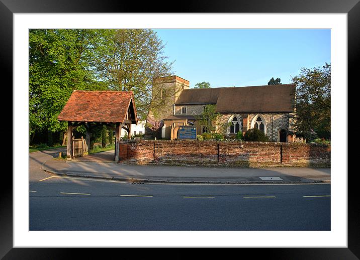 St Lawrence Church, Abbots Langley Framed Mounted Print by graham young