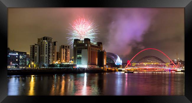 Newcastle Quayside Panorama Framed Print by Northeast Images