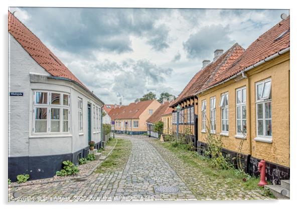Picturesque street in an anciet alleyway in  Ebelt Acrylic by Stig Alenäs