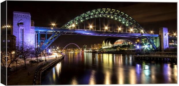 Newcastle Quayside Panorama Canvas Print by Northeast Images