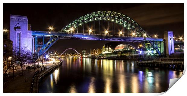 Newcastle Quayside Panorama Print by Northeast Images