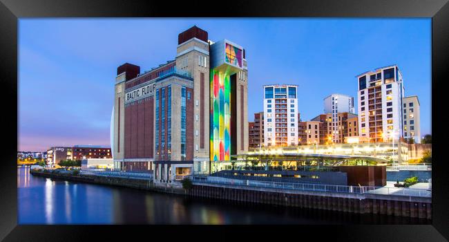 Newcastle Quayside panoramic Framed Print by Northeast Images