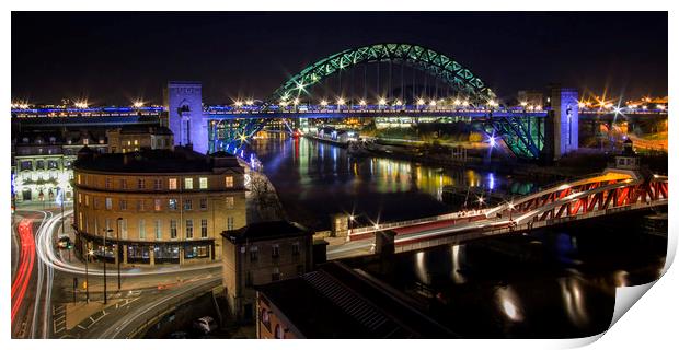Newcastle Quayside panoramic Print by Northeast Images