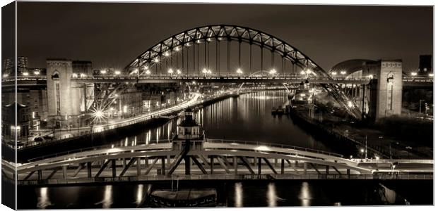 Newcastle Quayside panoramic Canvas Print by Northeast Images
