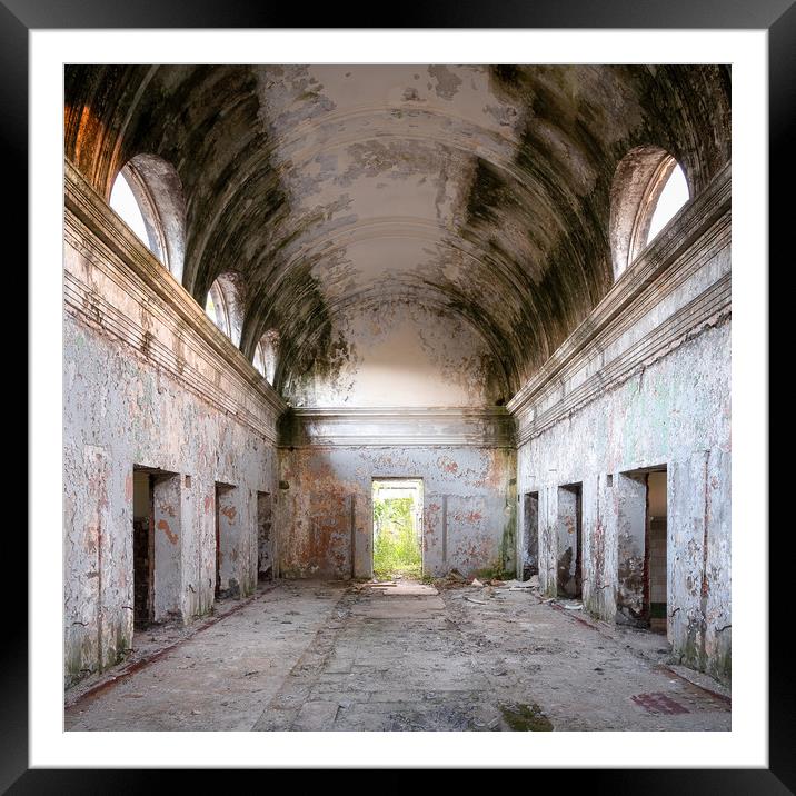 Abandoned Empty Space Framed Mounted Print by Roman Robroek