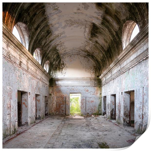 Abandoned Empty Space Print by Roman Robroek