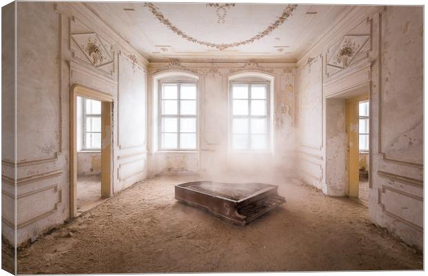 Piano in the Dust Canvas Print by Roman Robroek