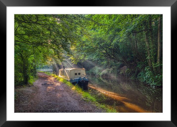 Serene Canal Morning Framed Mounted Print by Clive Ingram