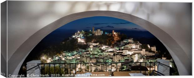 Casares By Night Canvas Print by Chris North