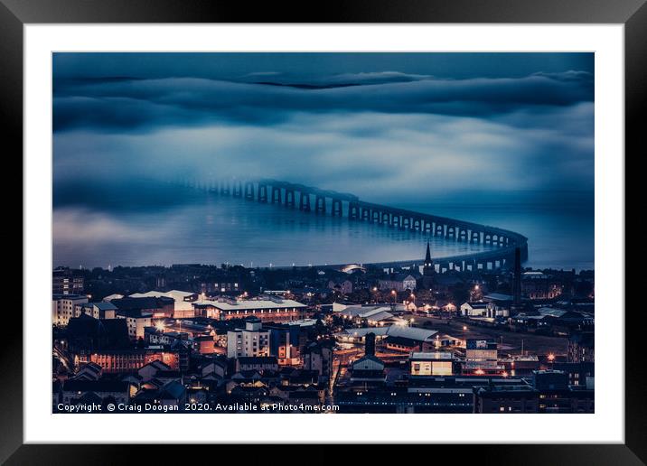 Dundee Tay Rail Bridge Framed Mounted Print by Craig Doogan
