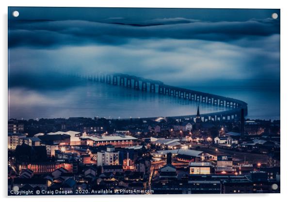 Dundee Tay Rail Bridge Acrylic by Craig Doogan
