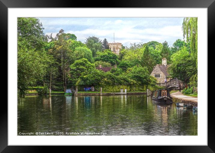 Approach To Iffley Lock Art Framed Mounted Print by Ian Lewis