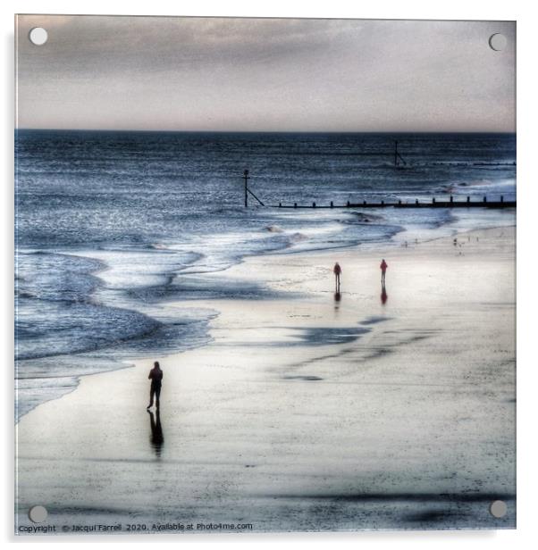 Cromer Beach in Duotone  Acrylic by Jacqui Farrell