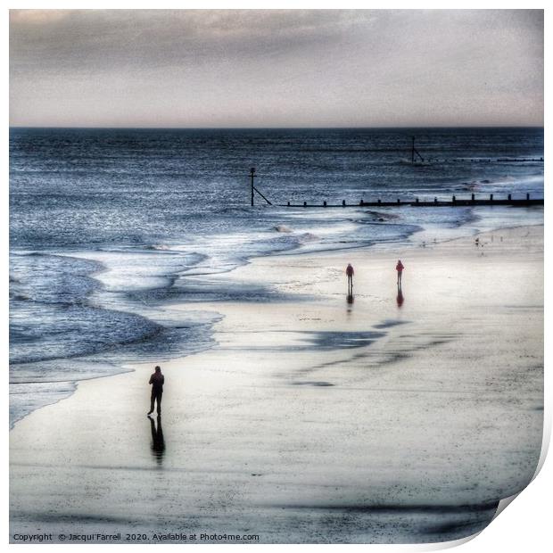 Cromer Beach in Duotone  Print by Jacqui Farrell