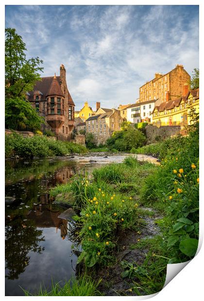 Dean Village in late Spring sunshine Print by Miles Gray