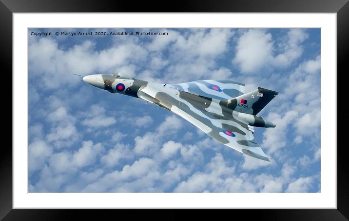 Avro Vulcan XH558  Framed Mounted Print by Martyn Arnold