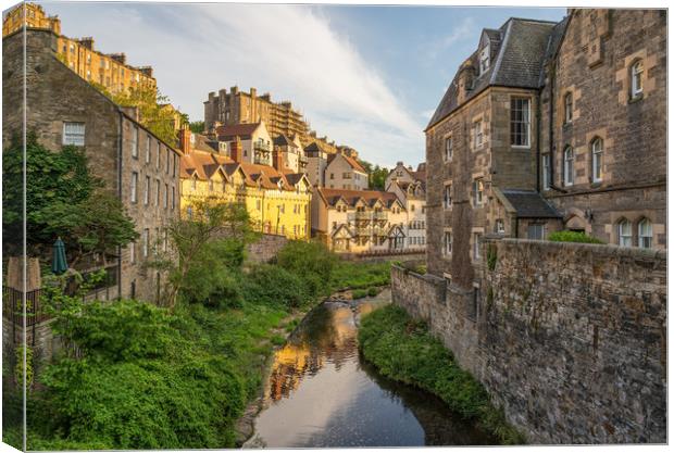 Dean Village in late Spring sunlight Canvas Print by Miles Gray