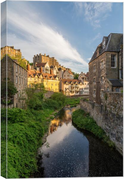 Dean Village in late Spring sunshine Canvas Print by Miles Gray