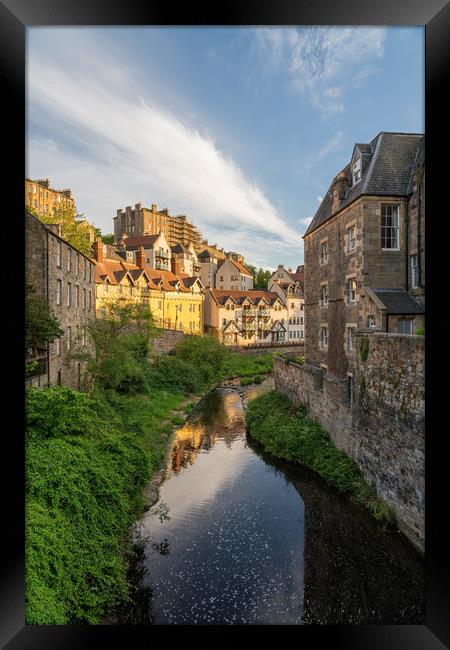 Dean Village in late Spring sunshine Framed Print by Miles Gray