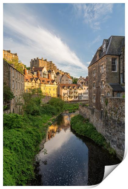 Dean Village in late Spring sunshine Print by Miles Gray
