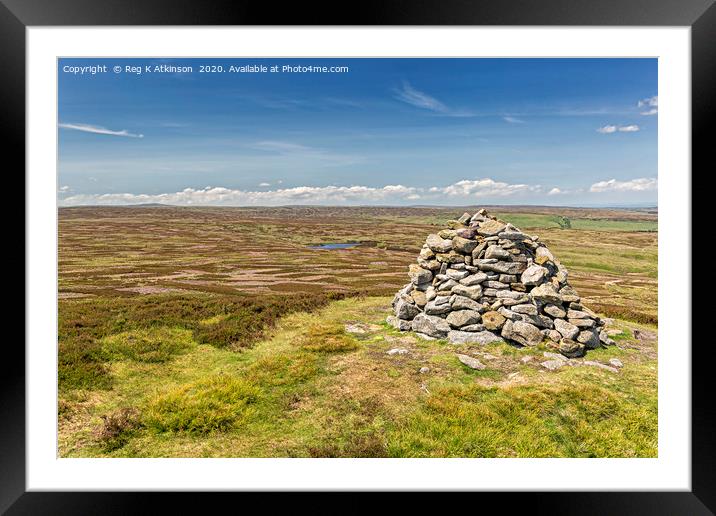 Buckshott Fell and Northumberland Framed Mounted Print by Reg K Atkinson