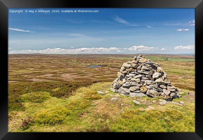 Buckshott Fell and Northumberland Framed Print by Reg K Atkinson