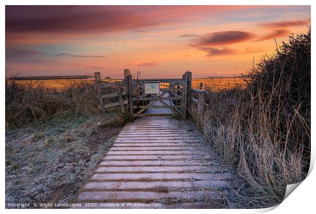 Newtown Saltmarsh IOW Print by Wight Landscapes