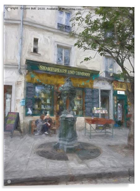 Paris Shop Acrylic by Lynn Bolt