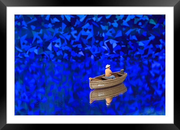 Fishing On A Lazy Afternoon Framed Mounted Print by Steve Purnell
