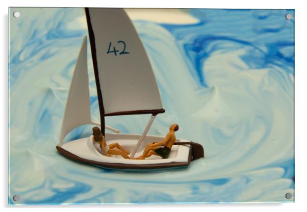 Sailing Acrylic by Steve Purnell