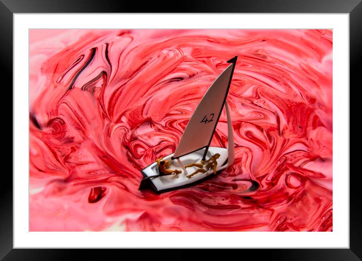 Sailing On The Red Sea Framed Mounted Print by Steve Purnell