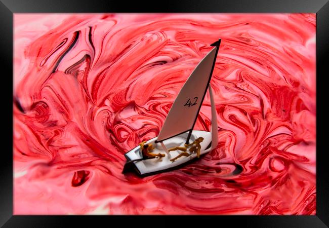 Sailing On The Red Sea Framed Print by Steve Purnell