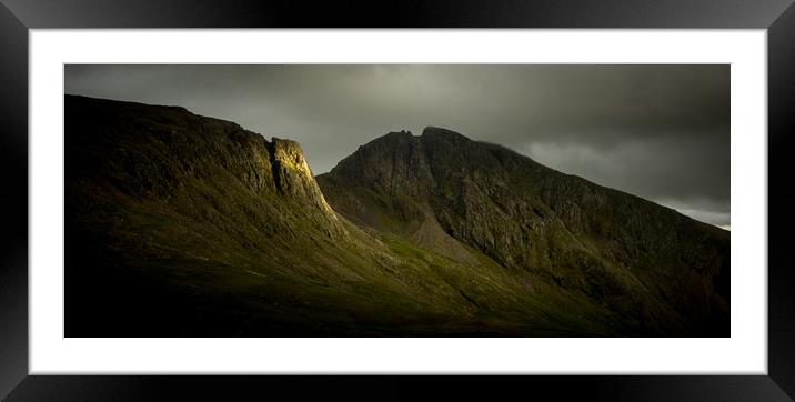 Pikes Crag on Scafell Pikes Framed Mounted Print by John Malley