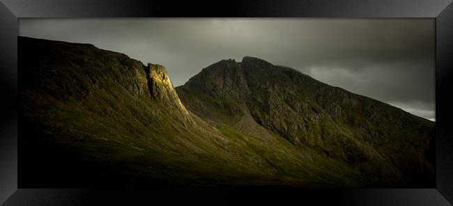 Pikes Crag on Scafell Pikes Framed Print by John Malley