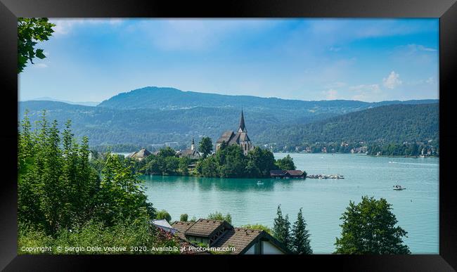 Wortersee lake, Austria Framed Print by Sergio Delle Vedove