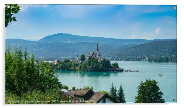 Wortersee lake, Austria Acrylic by Sergio Delle Vedove