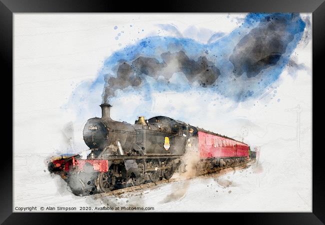 Steam Train Framed Print by Alan Simpson