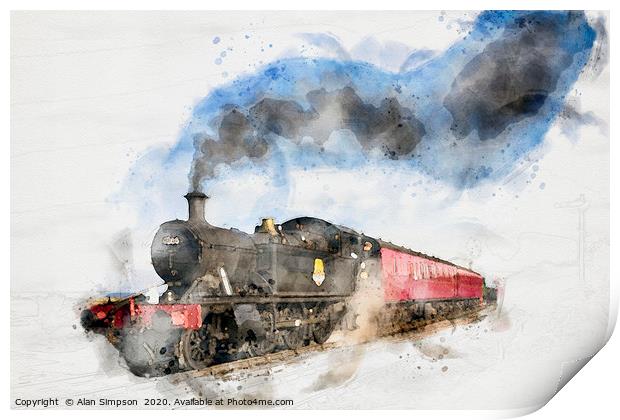 Steam Train Print by Alan Simpson