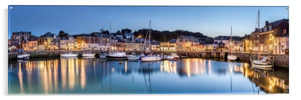 Padstow Harbour at Dusk, Cornwall Acrylic by Mick Blakey