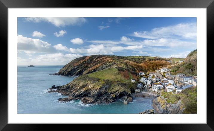 Harbour view, Portloe, Cornwall Framed Mounted Print by Mick Blakey