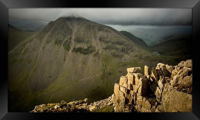 Great Gable from Lingmell Framed Print by John Malley