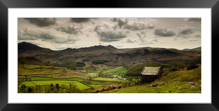 Stone Barn in Eskdale - lake District Framed Mounted Print by John Malley