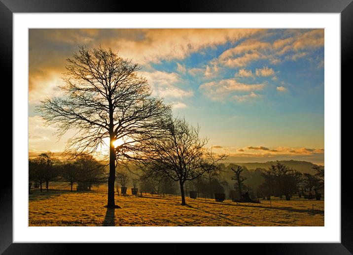 winter sunrise cornwall Framed Mounted Print by Kevin Britland