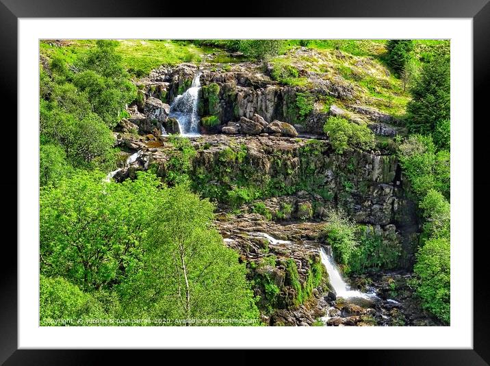 Loup of Fintry cascading waterfalls         Framed Mounted Print by yvonne & paul carroll