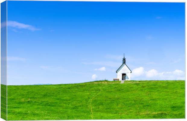 Chapel On The Hill Canvas Print by DiFigiano Photography
