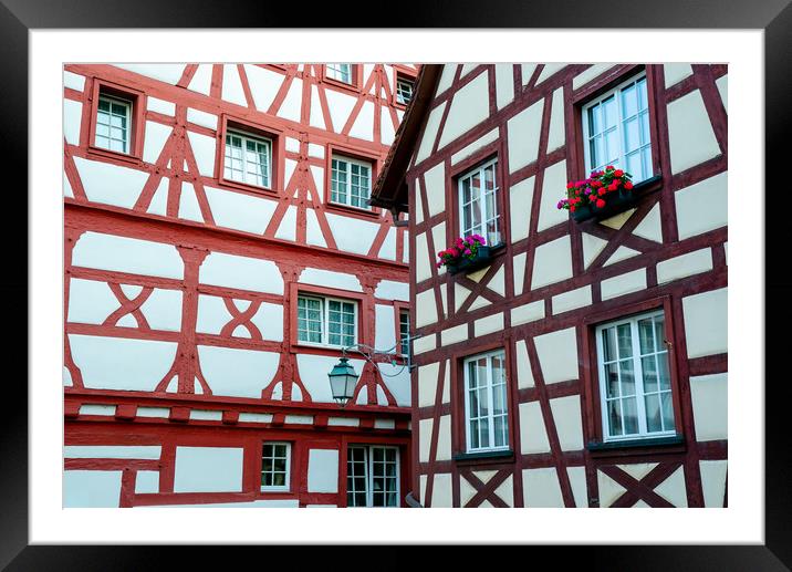 Meersburg Half-Timbers Framed Mounted Print by DiFigiano Photography
