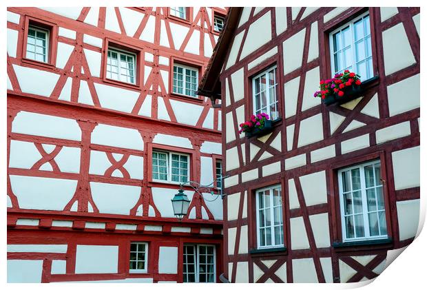 Meersburg Half-Timbers Print by DiFigiano Photography
