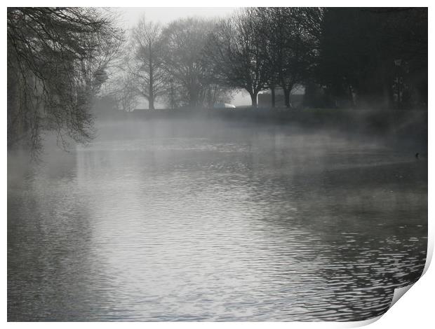 Mist over Holy Waters Print by Heather Goodwin