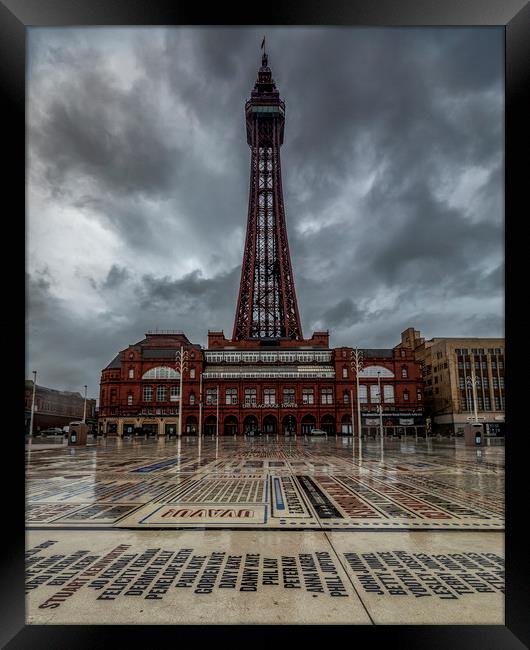 Blackpool Tower and the Comedy Carpet Framed Print by Scott Somerside