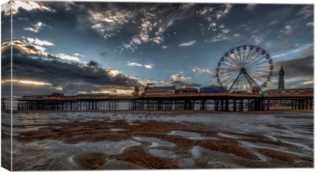 Blackpool Central Pier and Tower Canvas Print by Scott Somerside